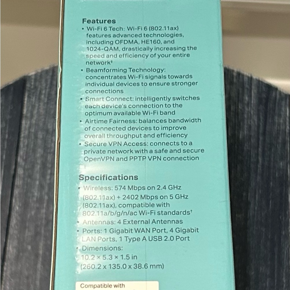Archer AX3000 Wi-Fi 6 Smart Router - Picture 3 of 5
